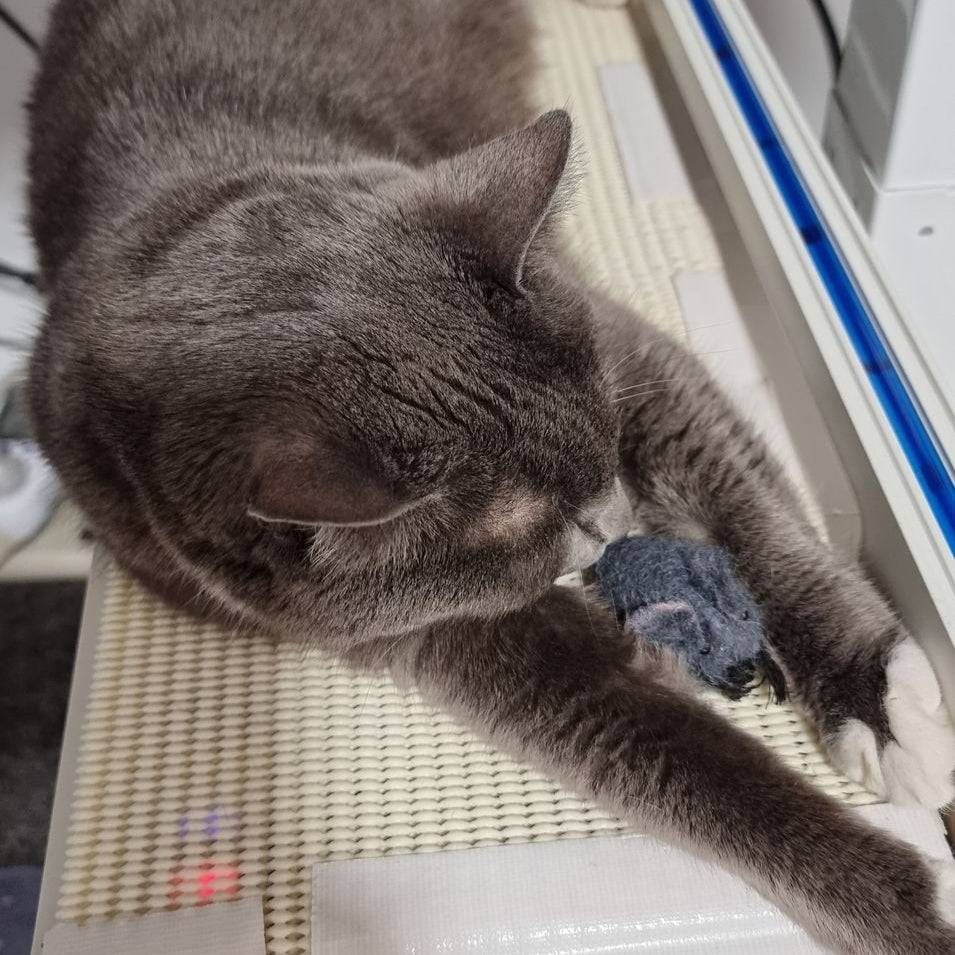 Handmade Felt Mouse Toy - Grey