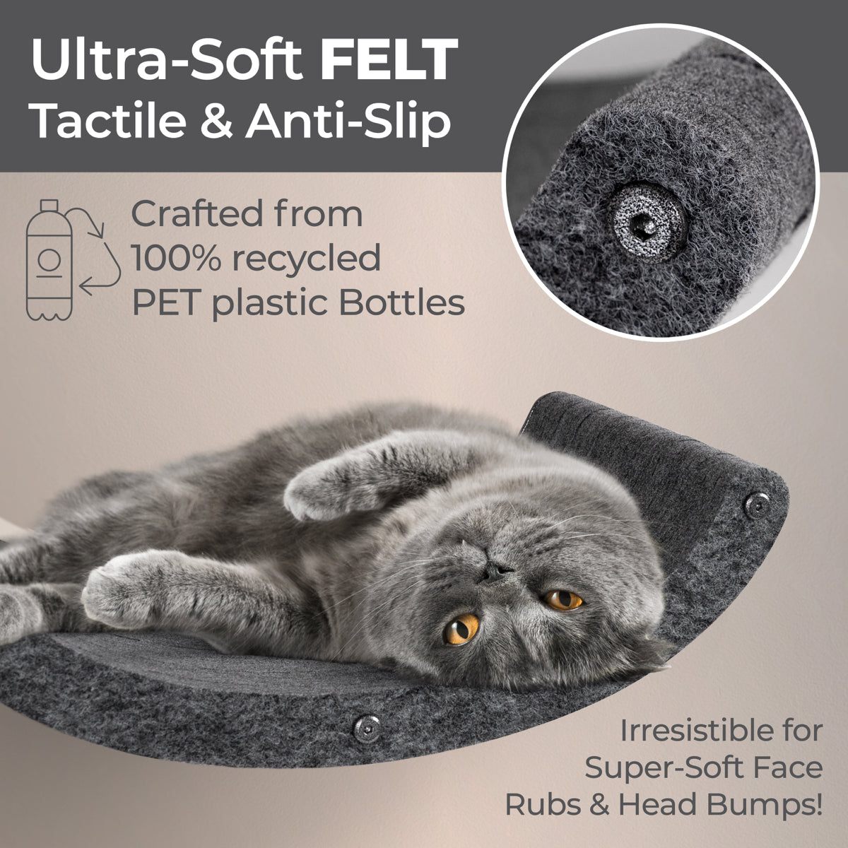 Set of 4 Charcoal Cat Climbers