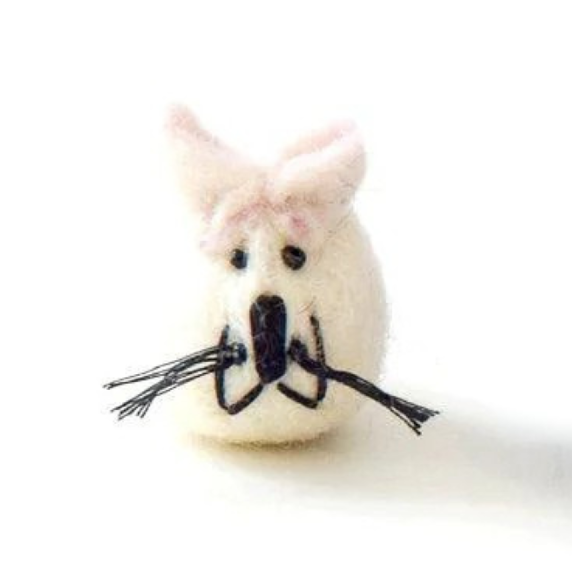 Felt Mouse Toy - White