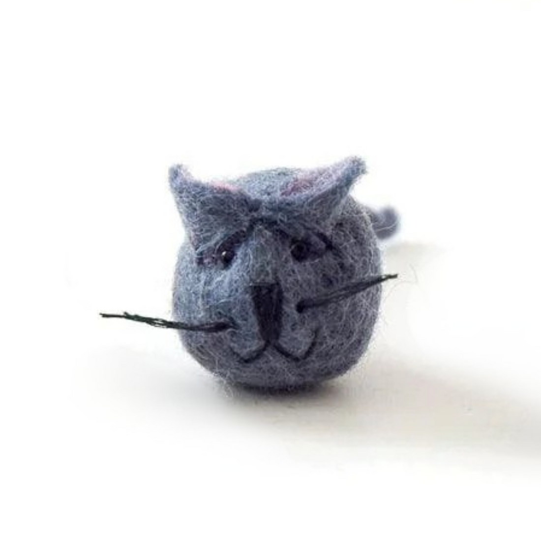 Handmade Felt Mouse Toy - Grey
