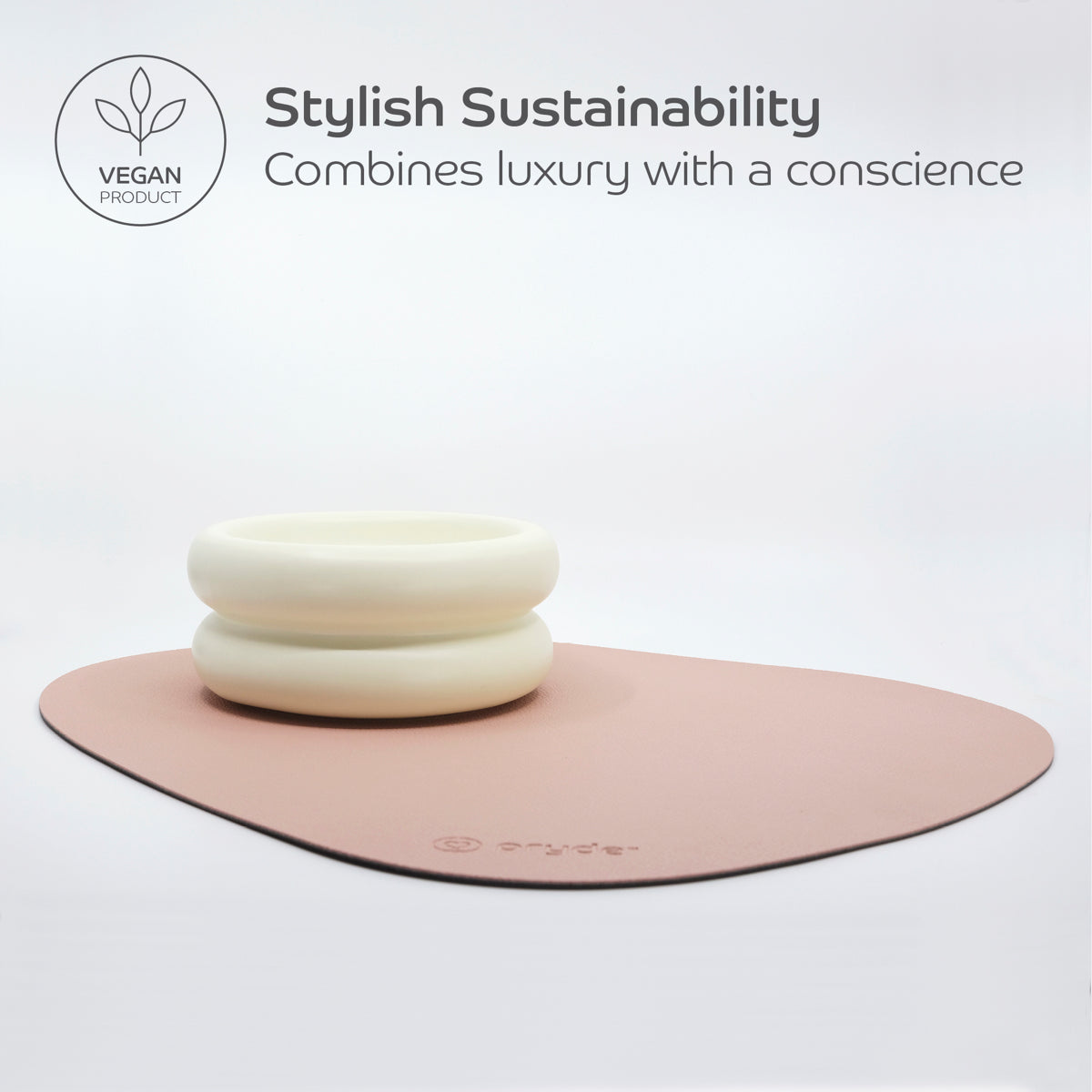 Reversible Cat Dining Mat - Blush/Charcoal
