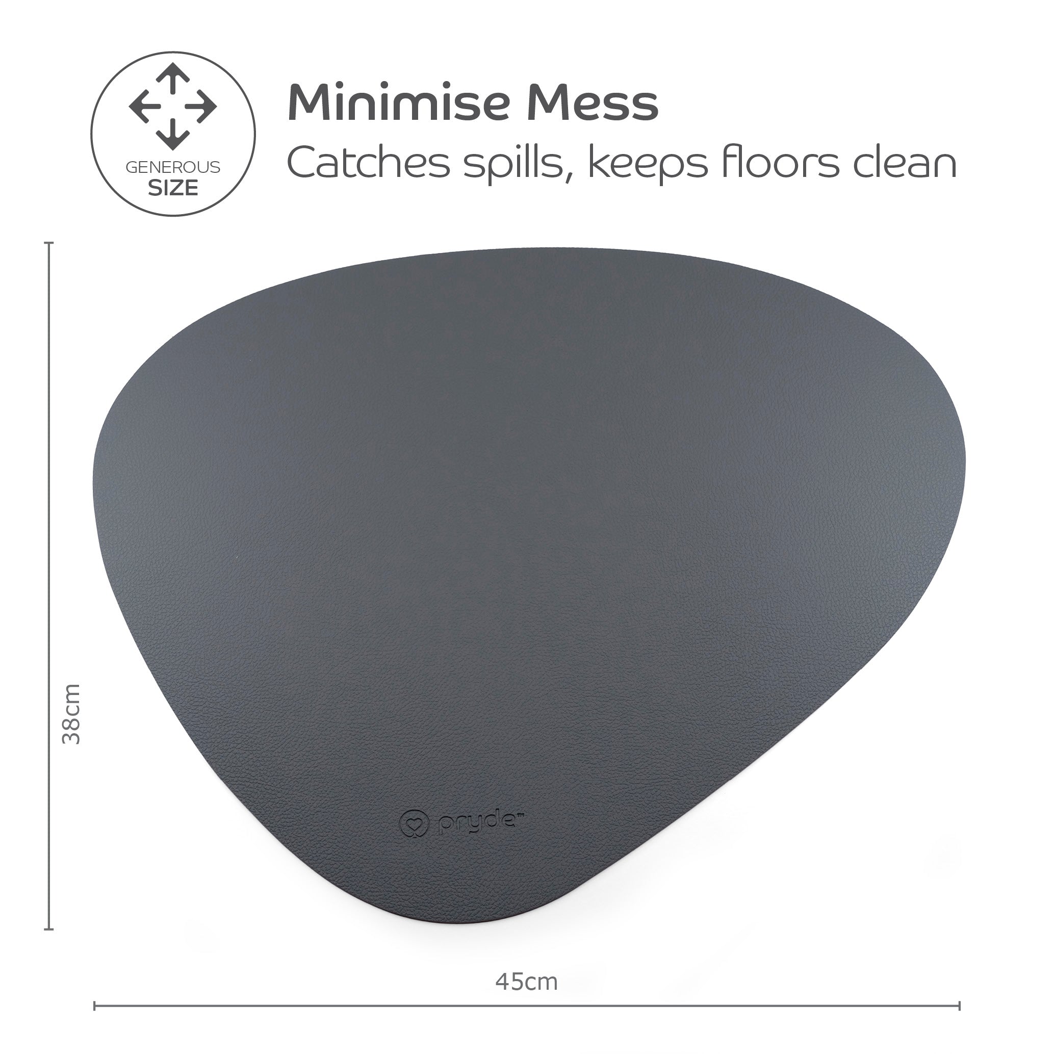 Complete Dining Set with Reversible Blush & Charcoal Dining Mat