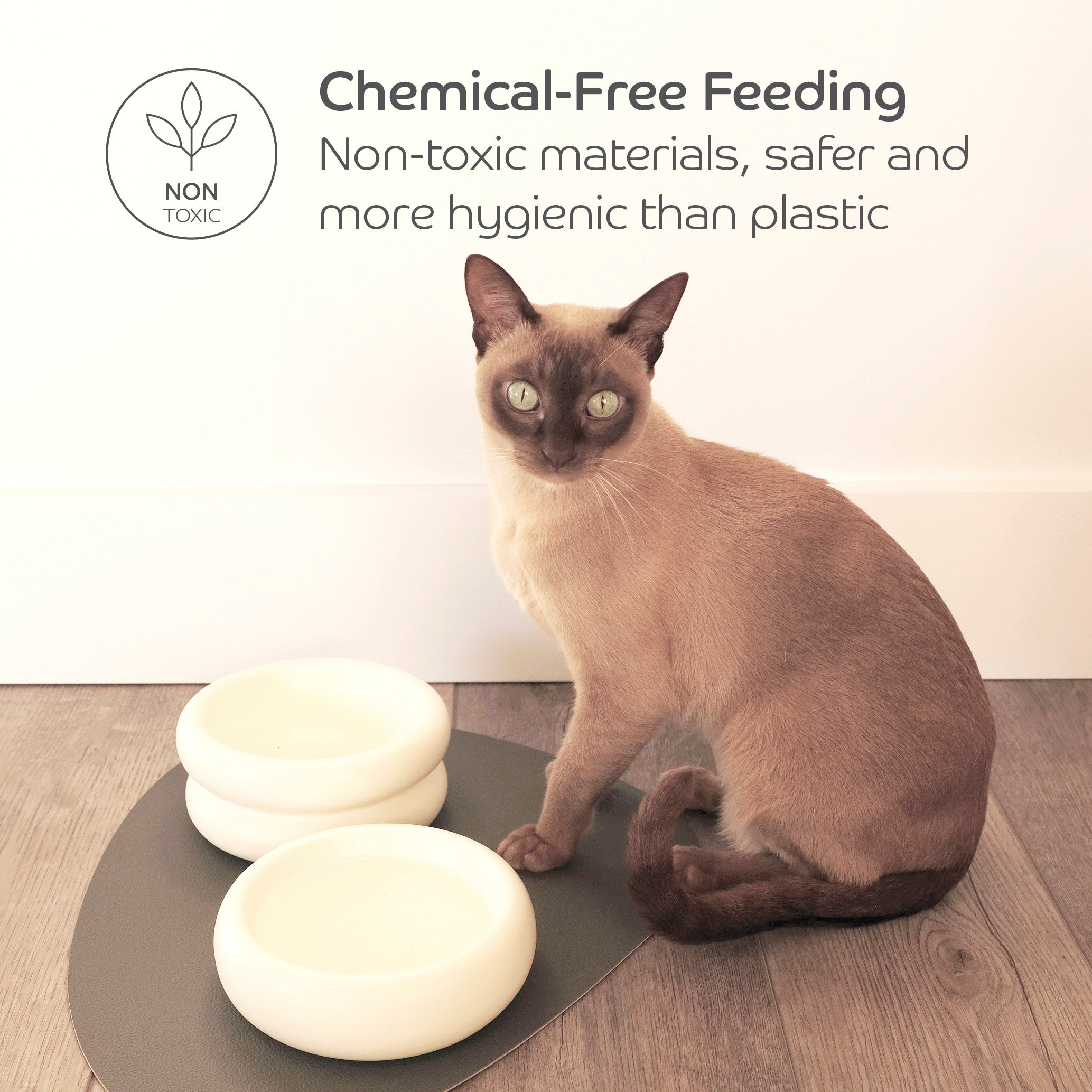 Complete Dining Set with Reversible Charcoal & Oatmeal Dining Mat