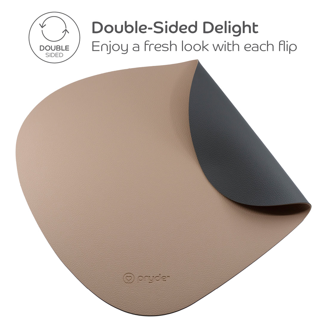 Reversible Cat Dining Mat - Charcoal/Oatmeal