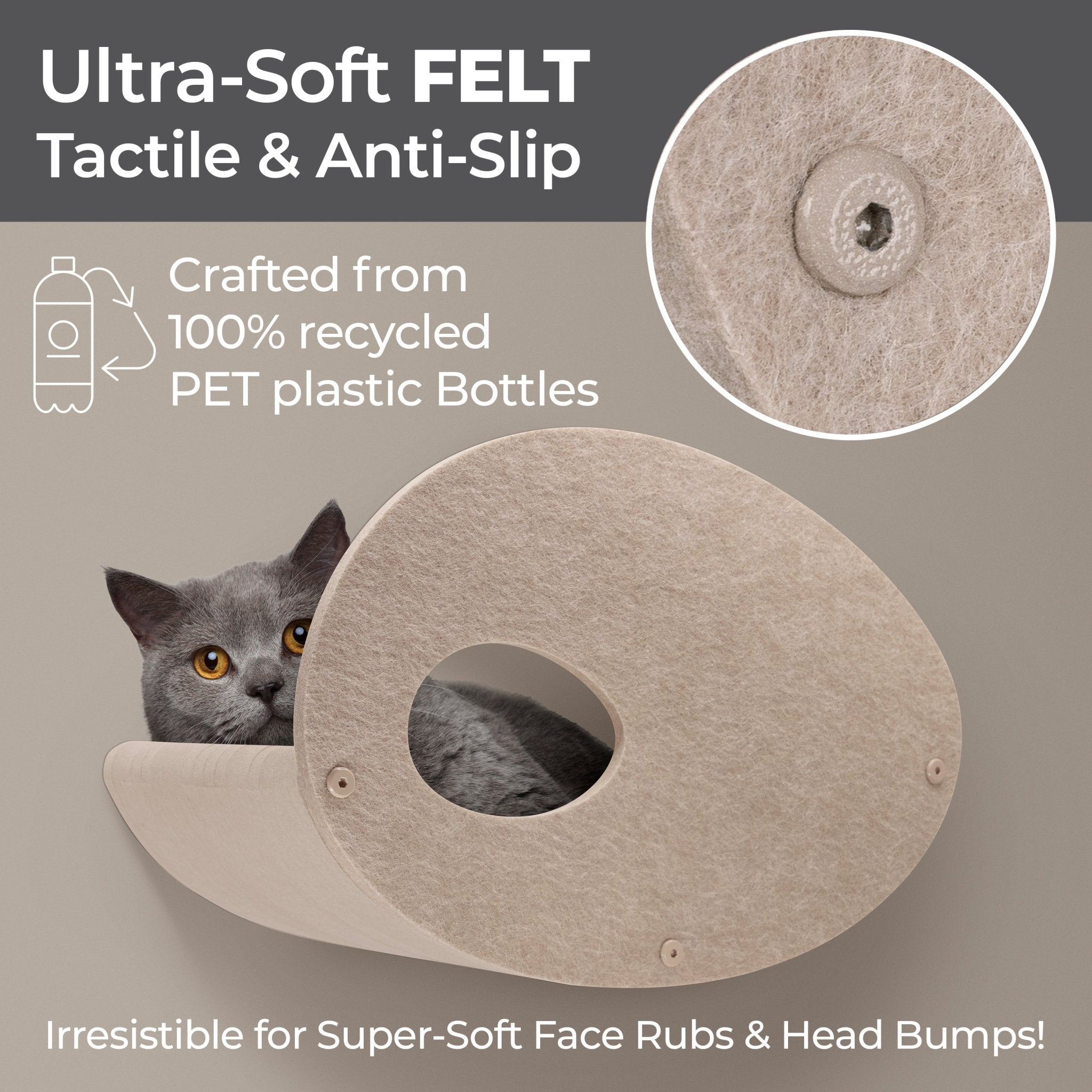 Set of 4 Oatmeal Cat Climber Facade Add-Ons