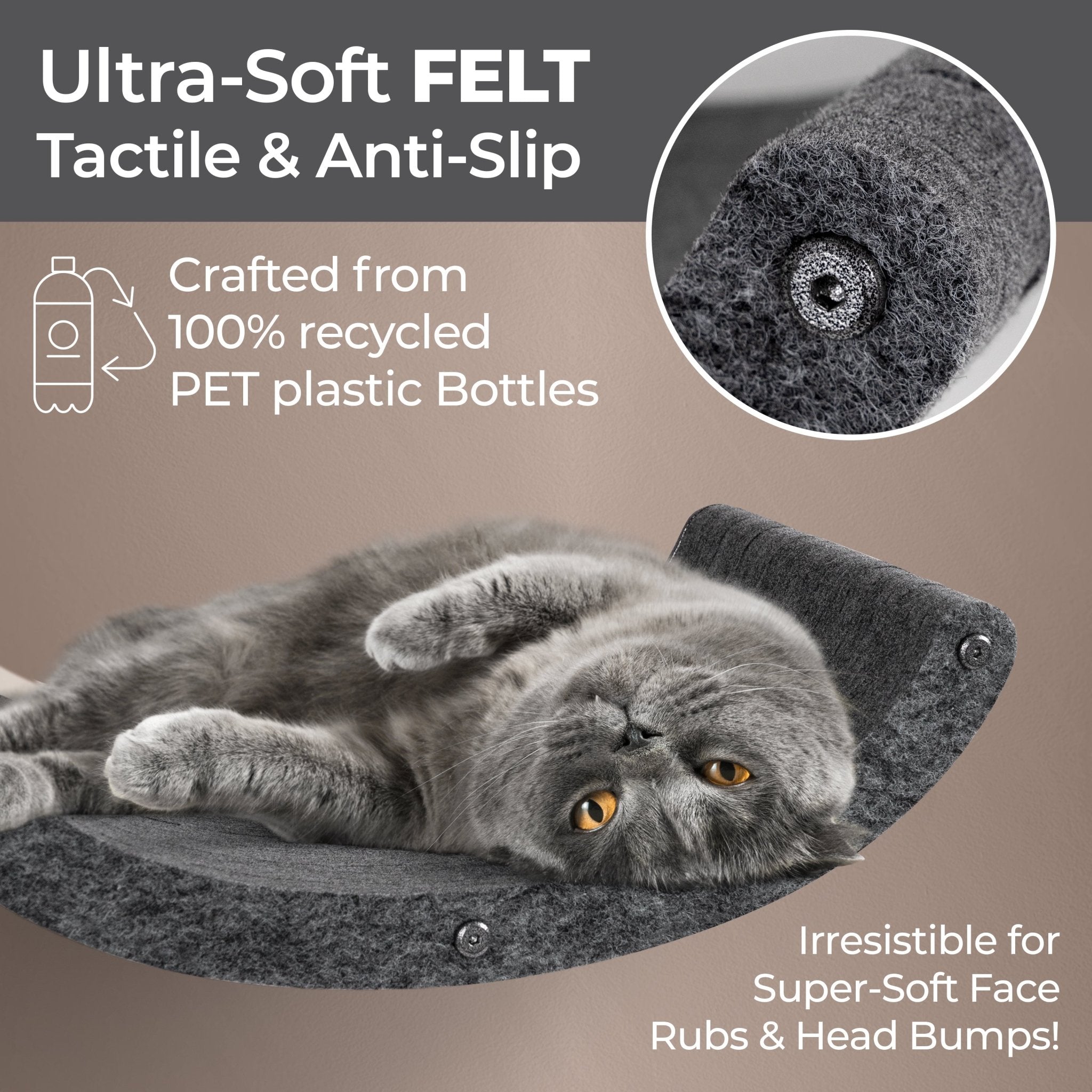 Charcoal Curved Nest Cat Climber
