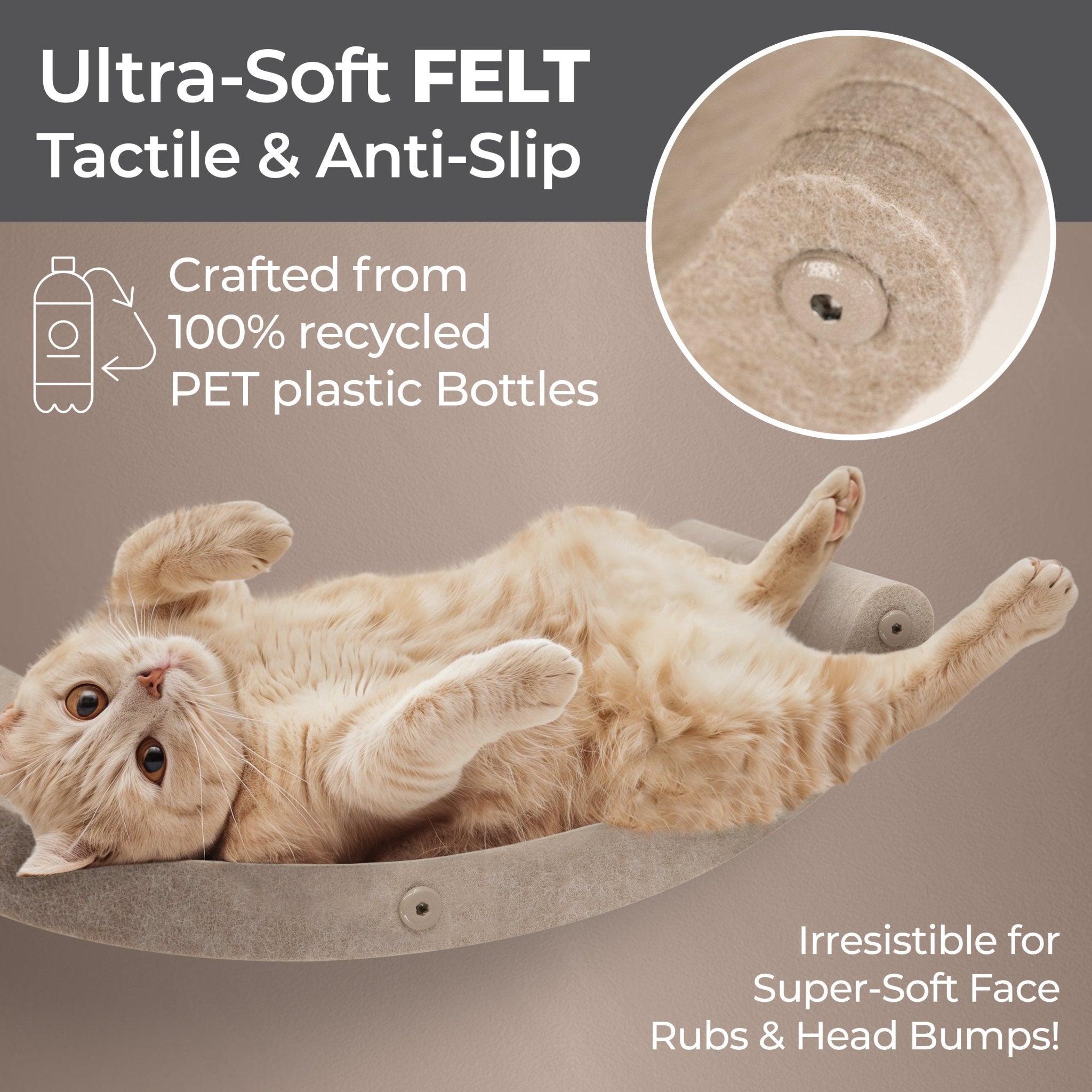 Oatmeal Curved Nest Cat Climber