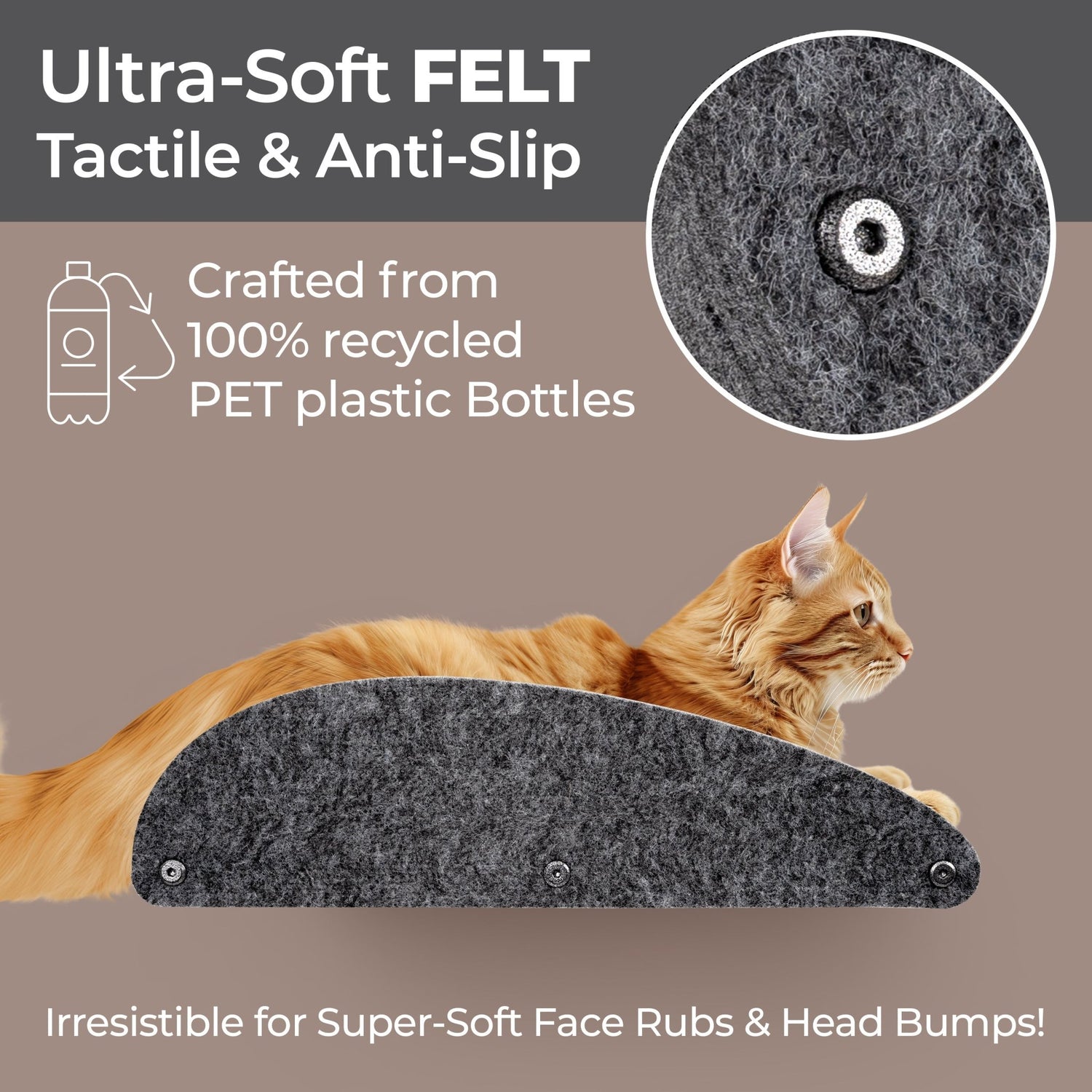 Charcoal Long Lounger Cat Climber Facade Add-On