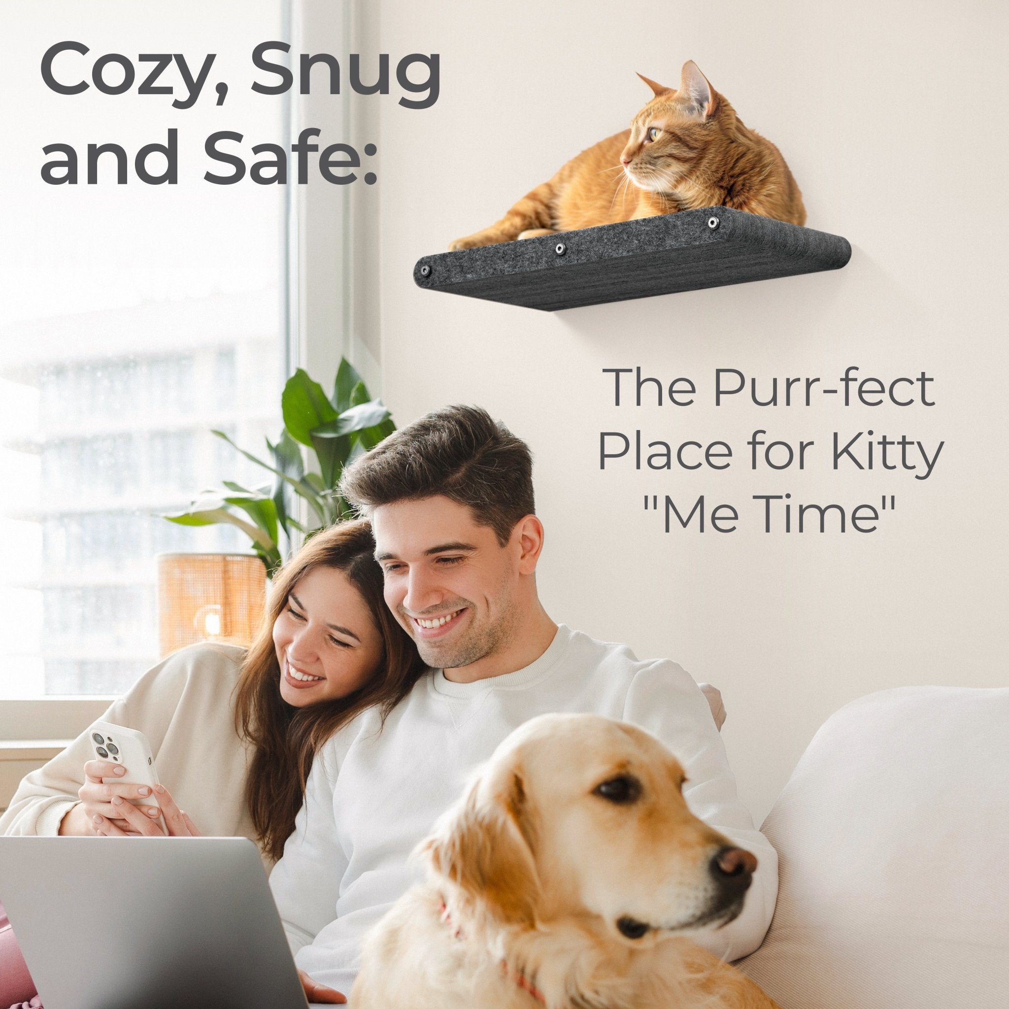 Charcoal Long Lounger Cat Climber