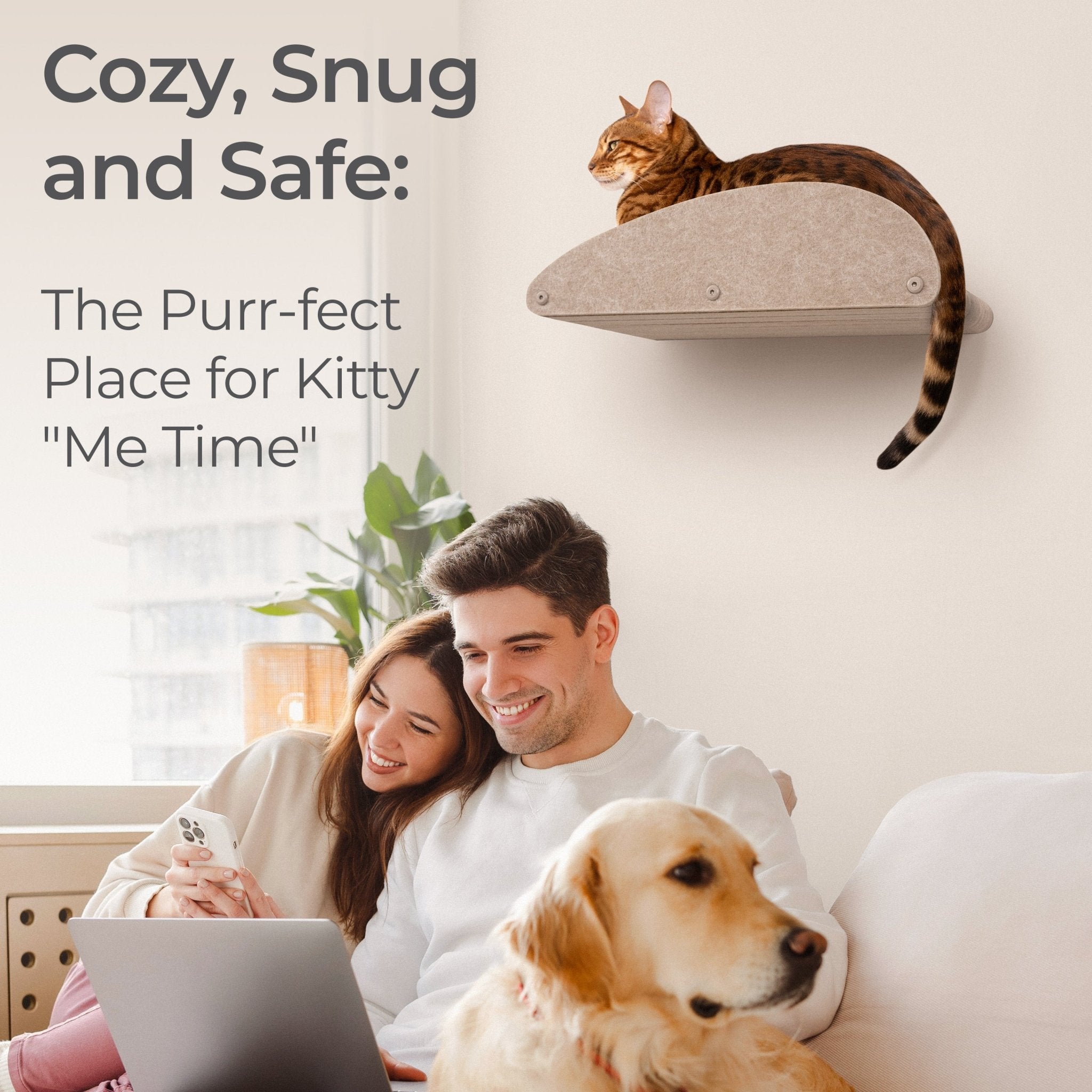 Oatmeal Long Lounger Cat Climber Facade Add-On