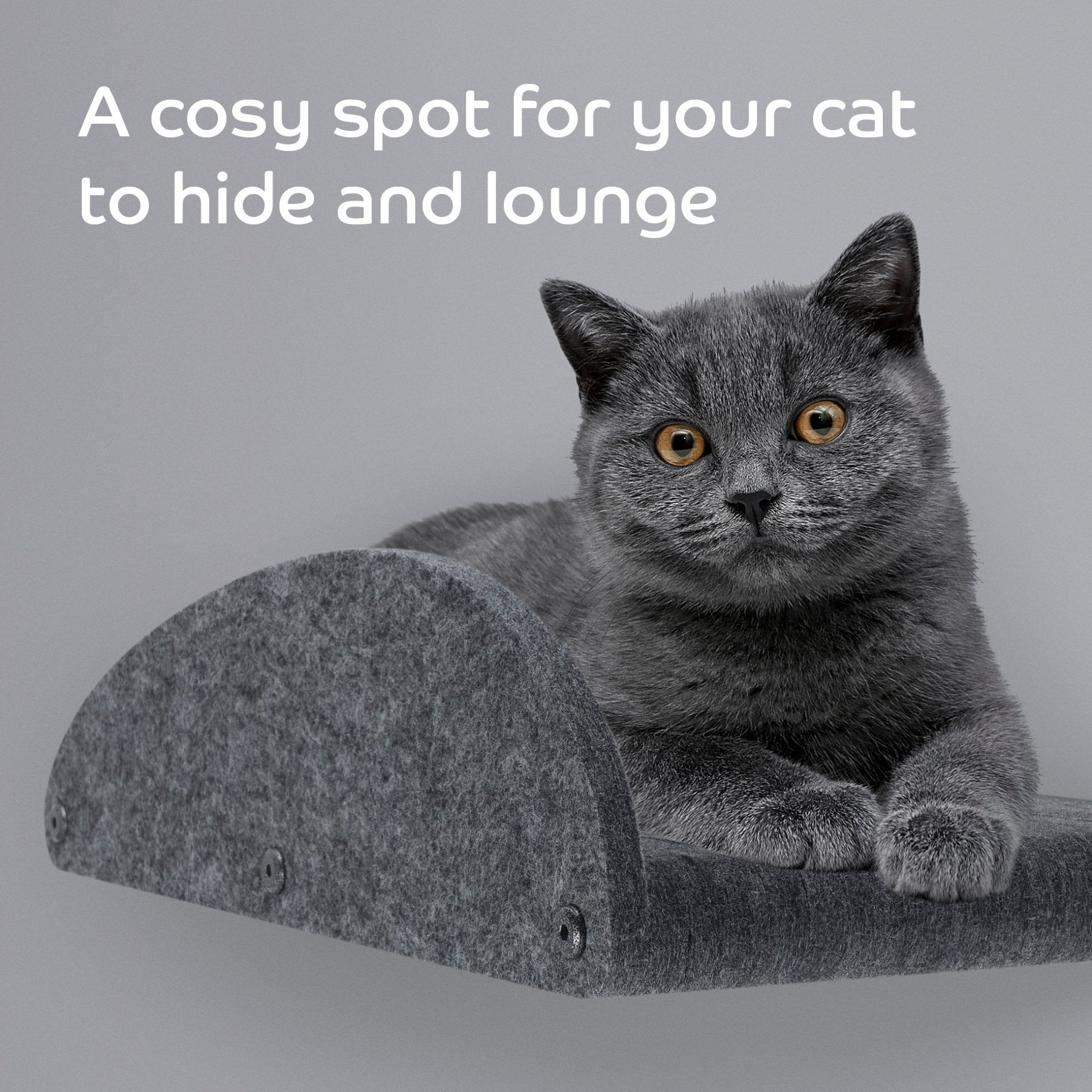 Charcoal Cat Climber Set (4 Shelves) with Facades - Pryde Pets | prydepets.com.au