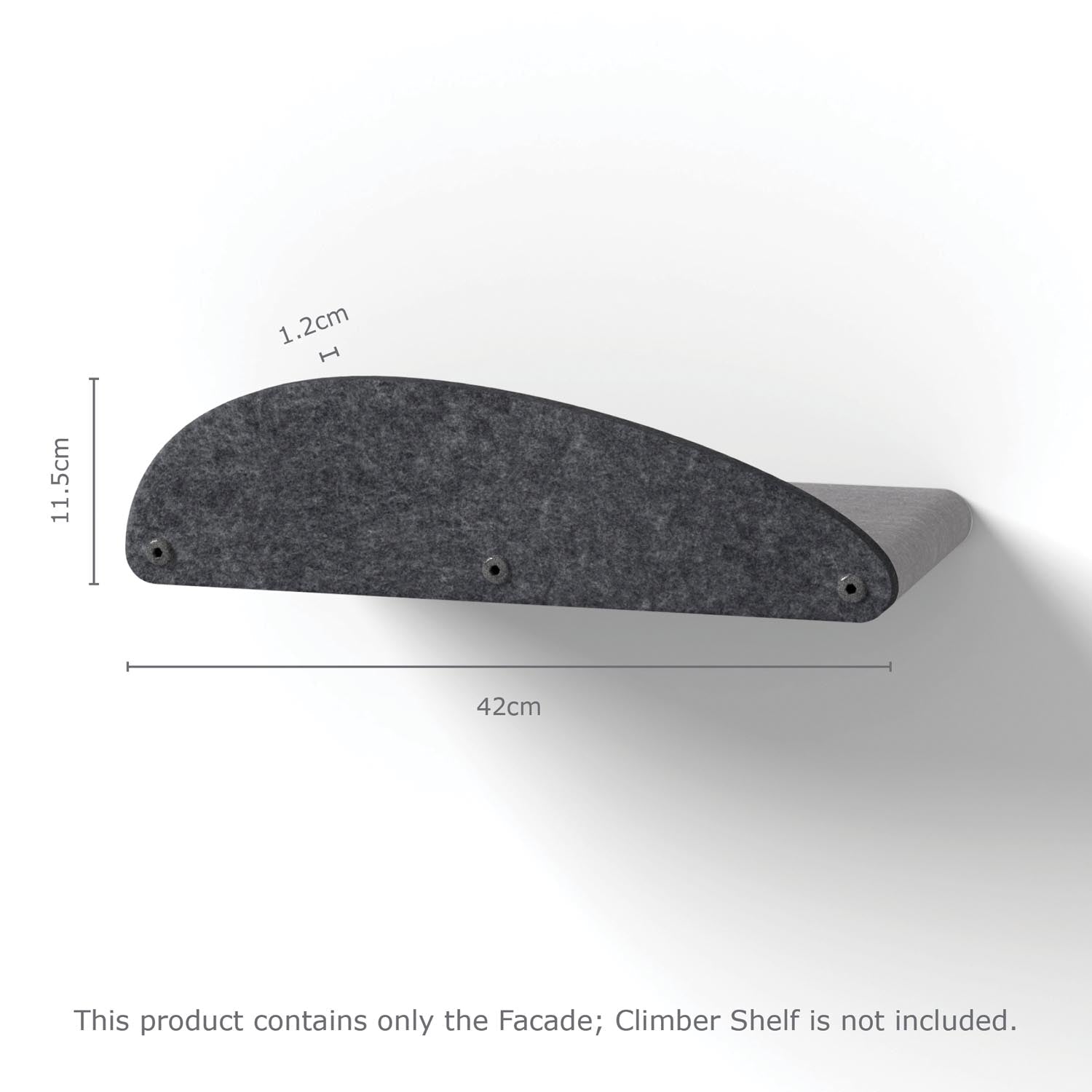 Long Charcoal - Individual Cat Climber Facade - Pryde Pets | prydepets.com.au