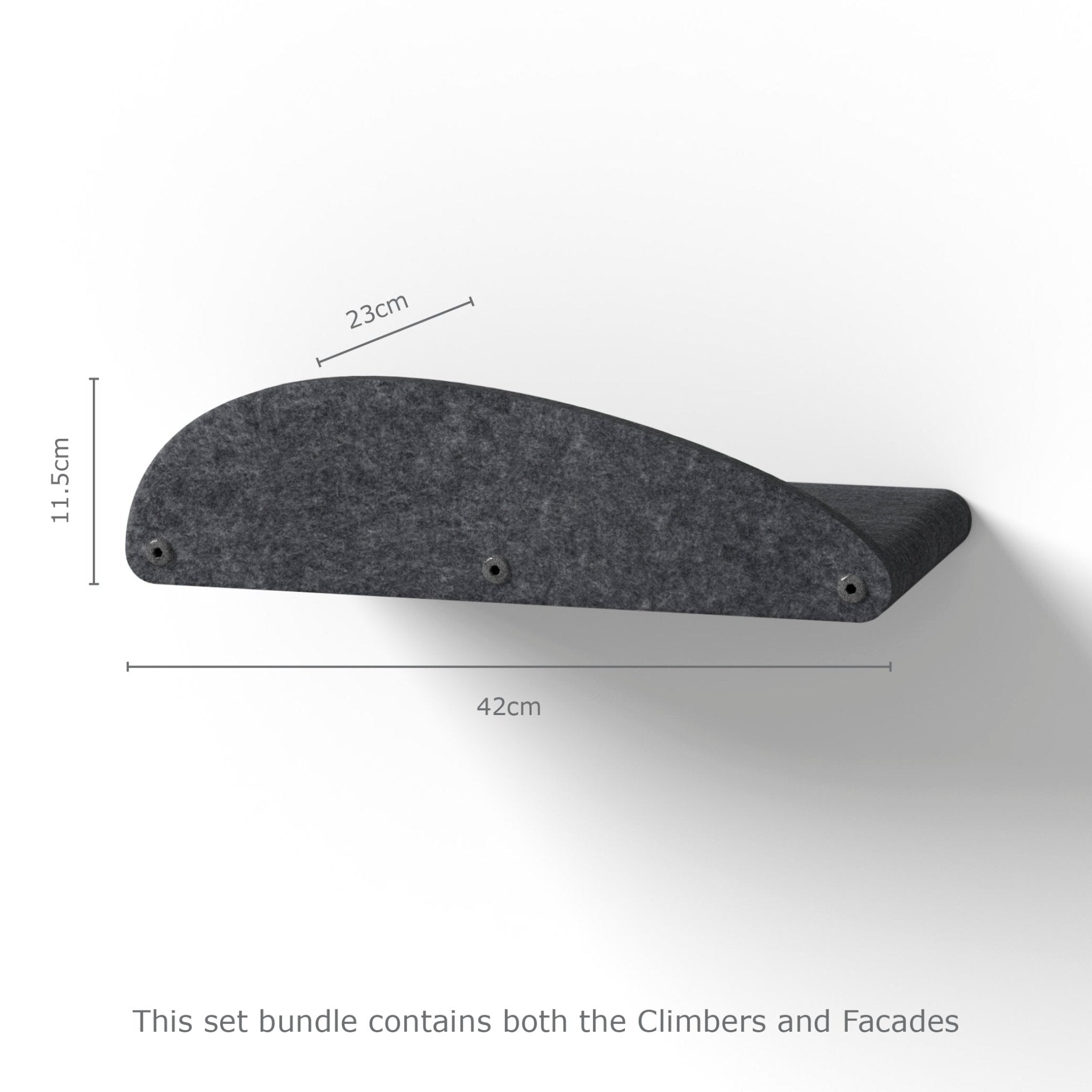 Charcoal Cat Climber Set (4 Shelves) with Facades - Pryde Pets | prydepets.com.au