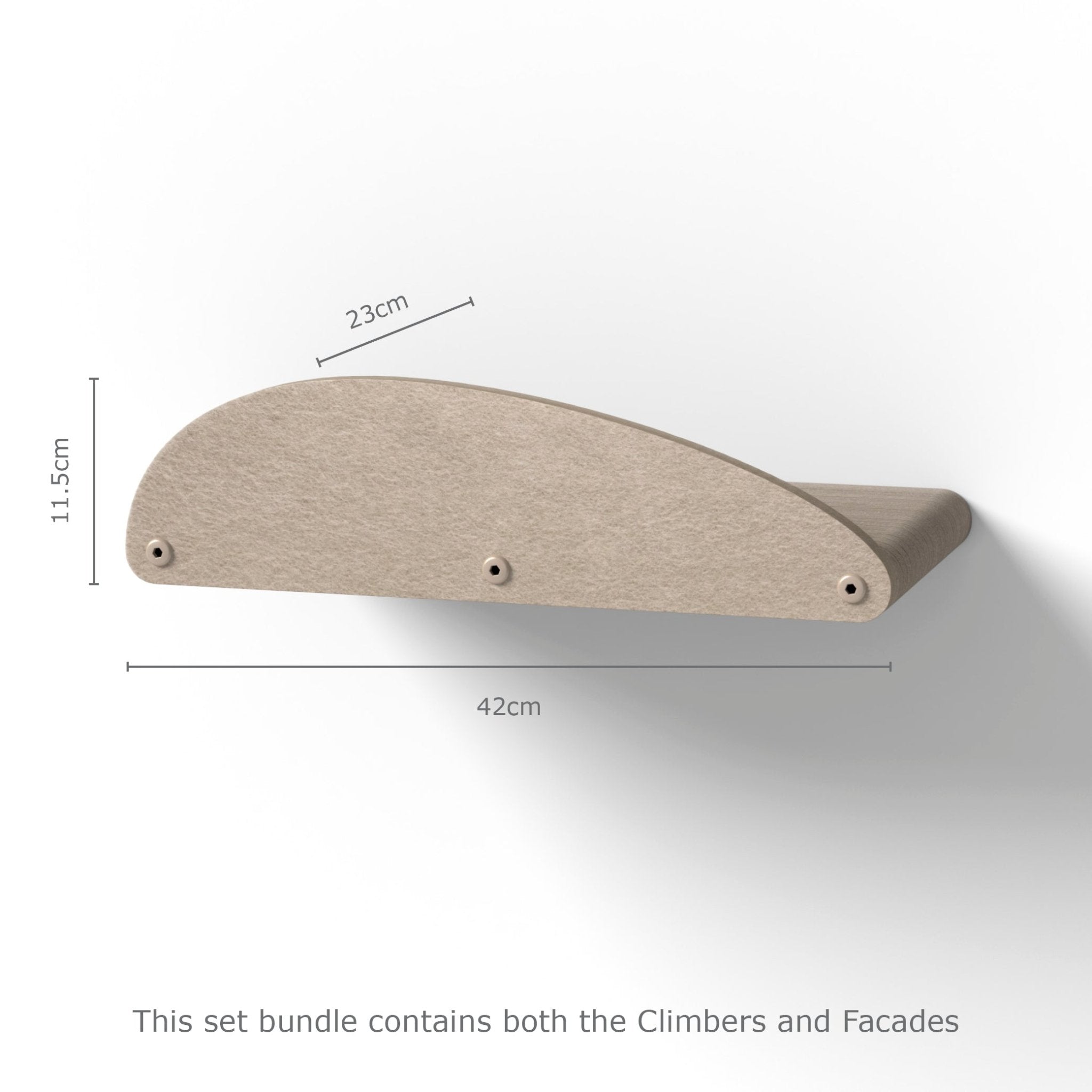 Oatmeal Cat Climber Set (4 Shelves) with Facades - Pryde Pets | prydepets.com.au