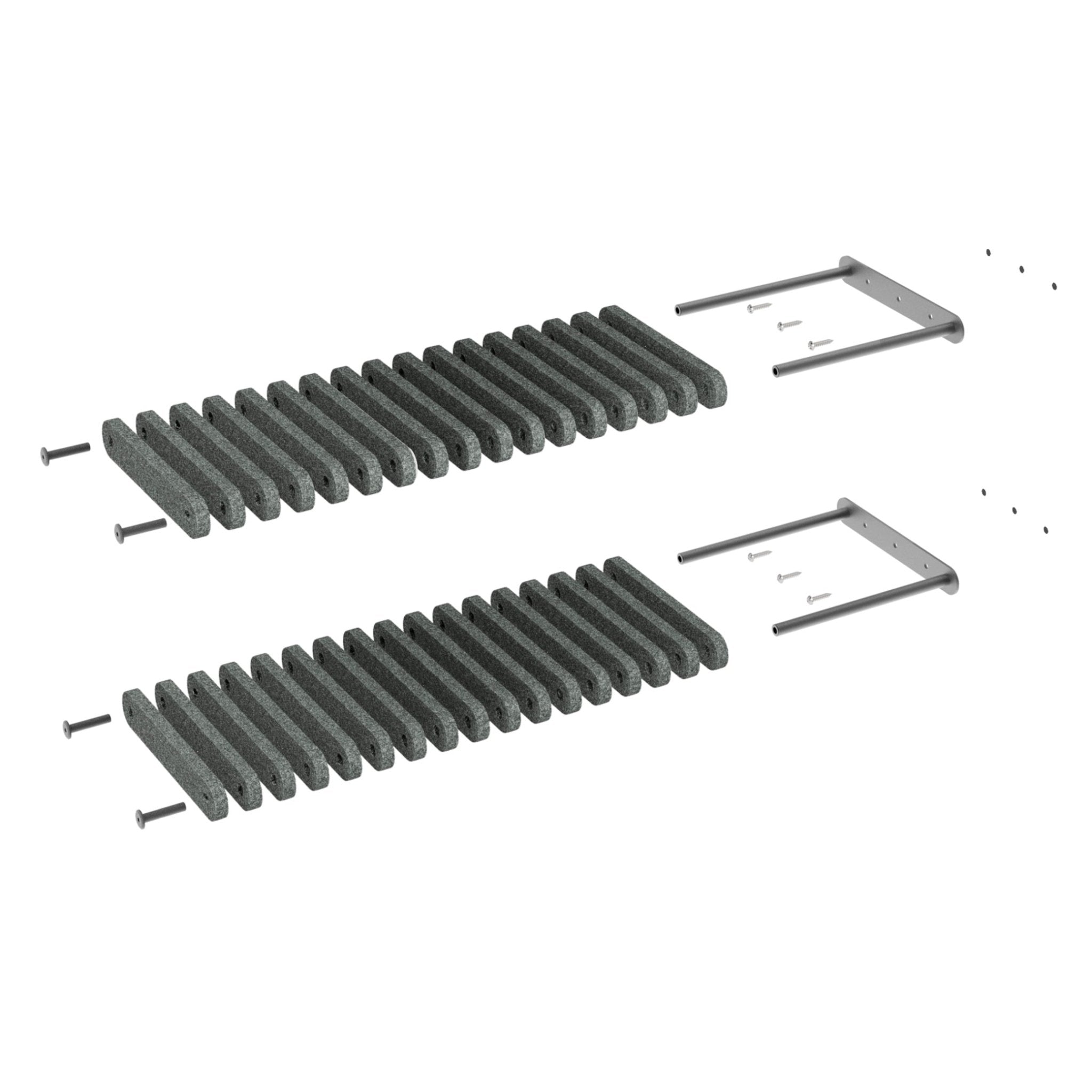 2 x Short Charcoal - Individual Cat Climber Shelves - Pryde Pets | prydepets.com.au