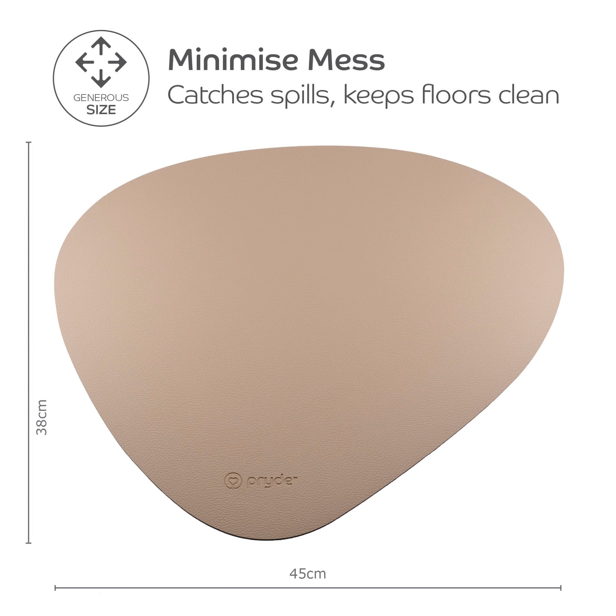 Complete Dining Set with Reversible Charcoal & Oatmeal Dining Mat - Pryde Pets