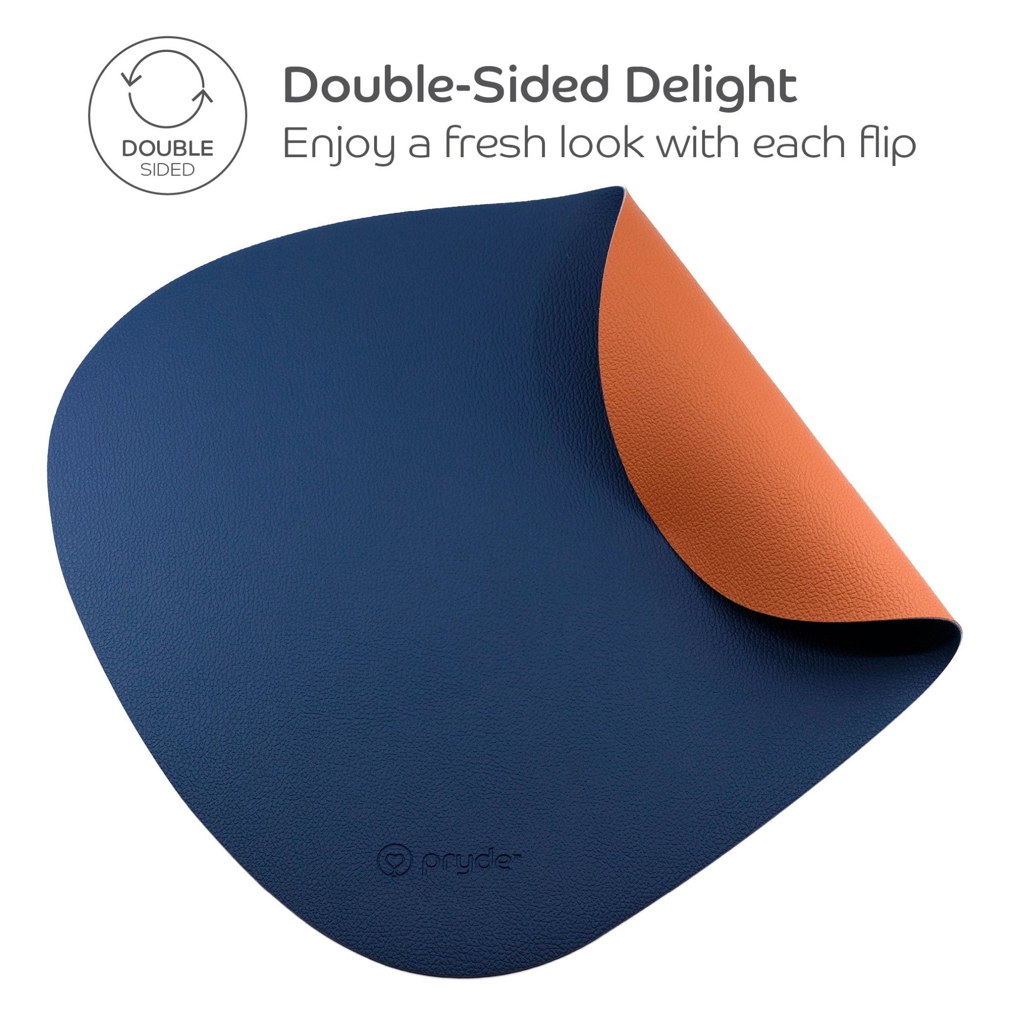 Complete Dining Set with Reversible Chestnut & Navy Dining Mat - Pryde Pets