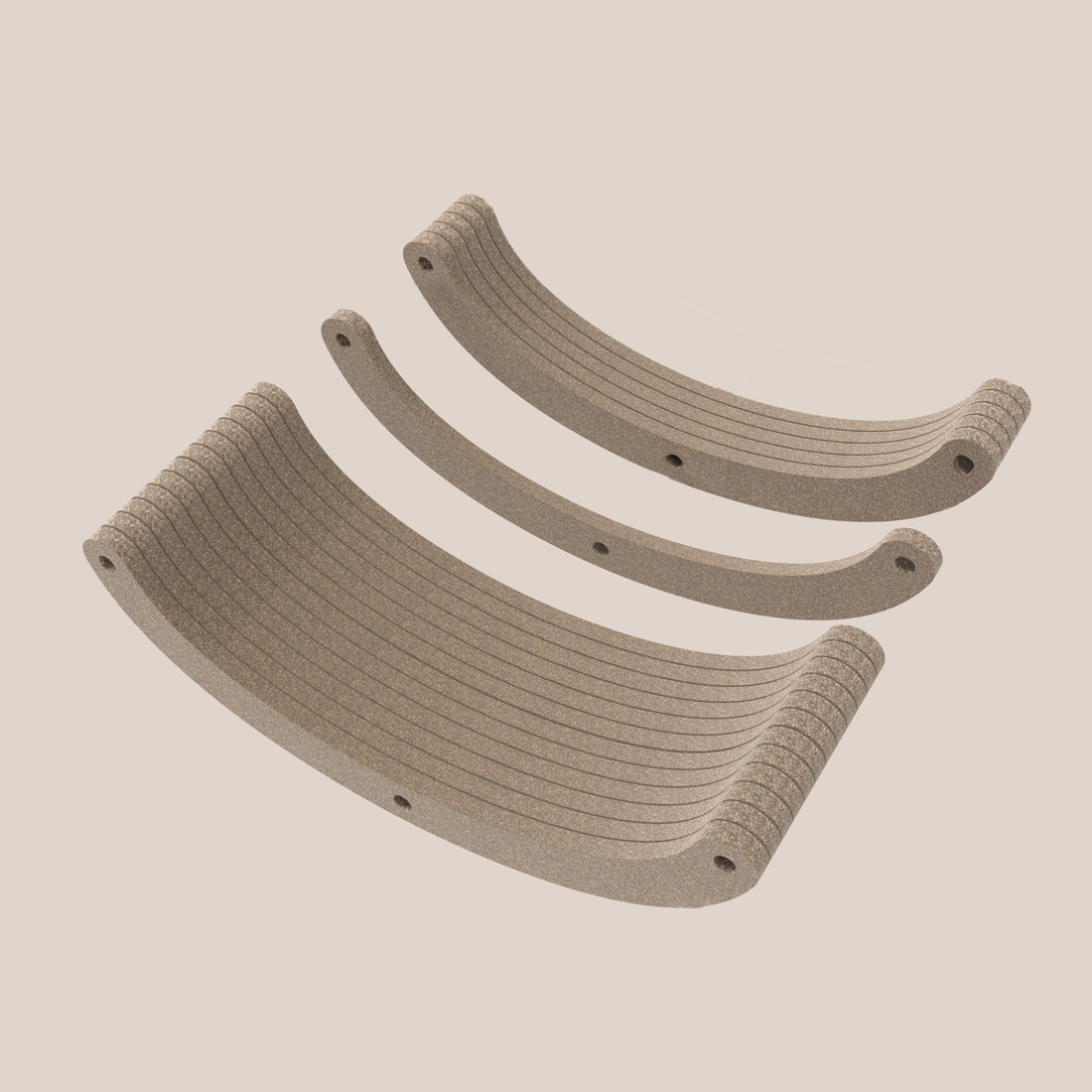 Replacement Oatmeal Felt Slices for Curved Cat Climber