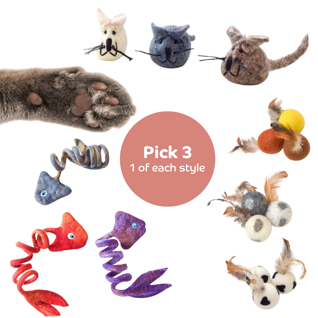 Build-Your-Own Felt Toy Bundle (3 Pack)