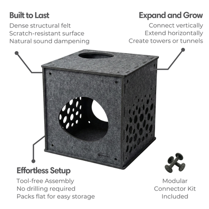 Charcoal Cat Cube