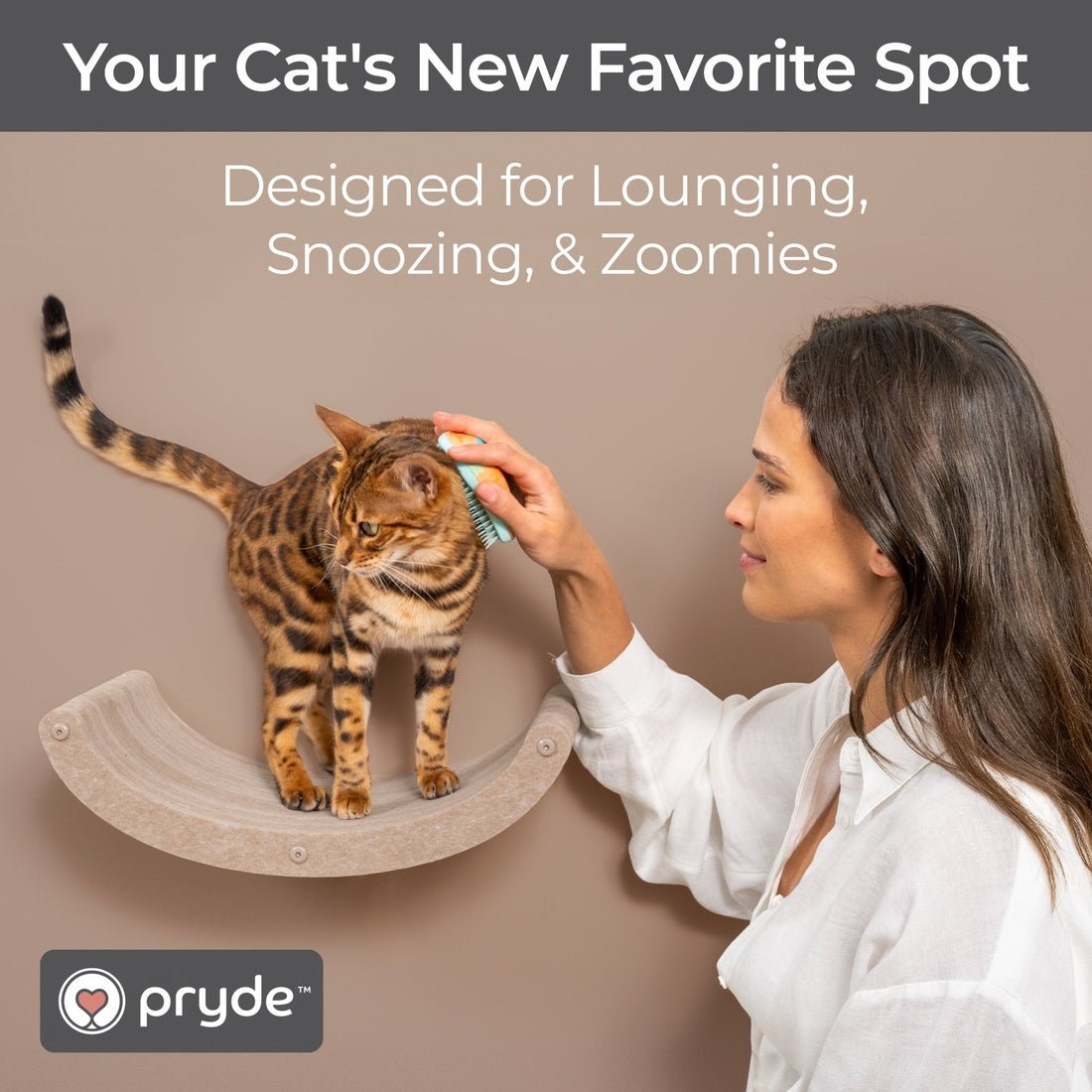 Oatmeal Curved Nest Cat Climber