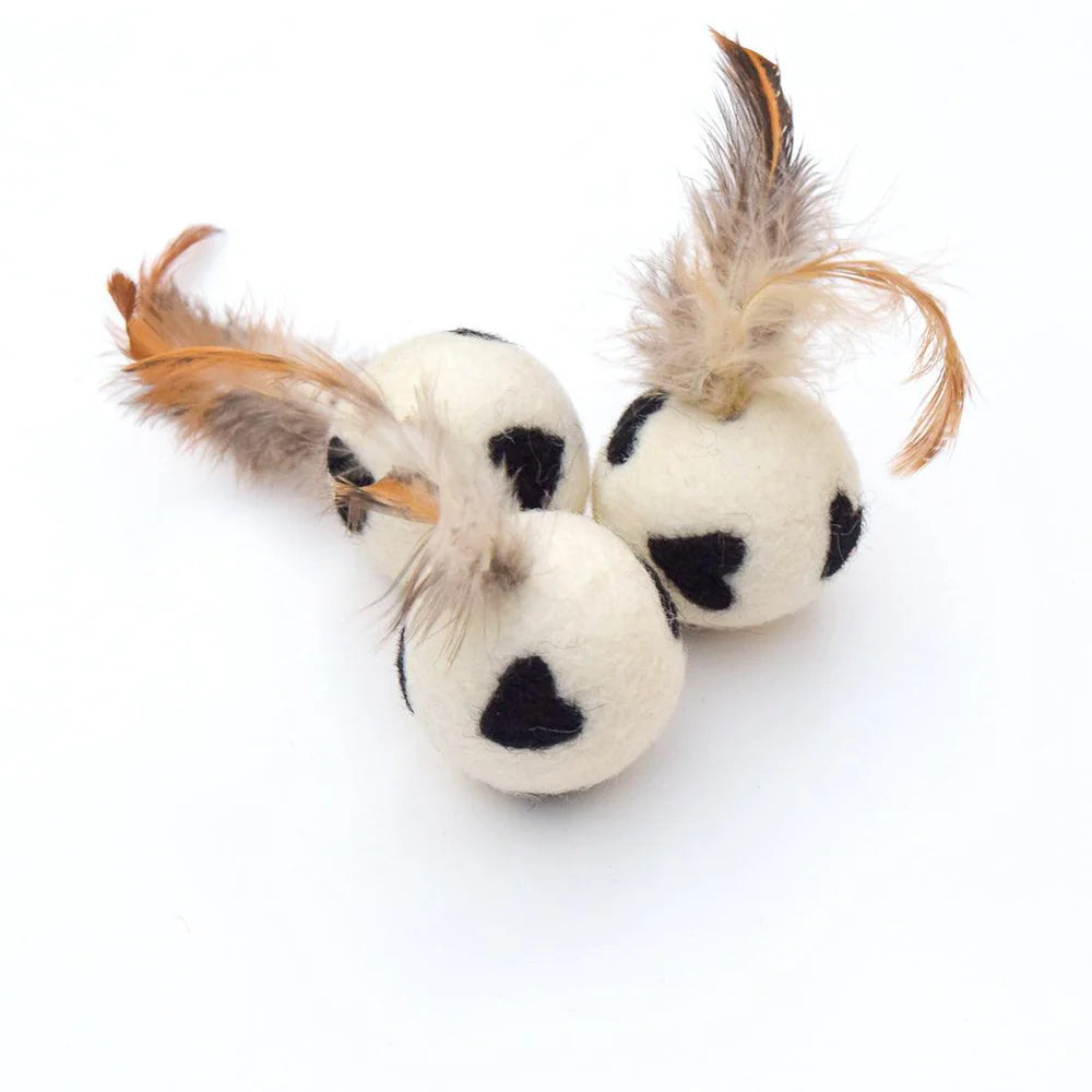 Feather Felt Balls – Wild Heart Swatters (Set of 3)
