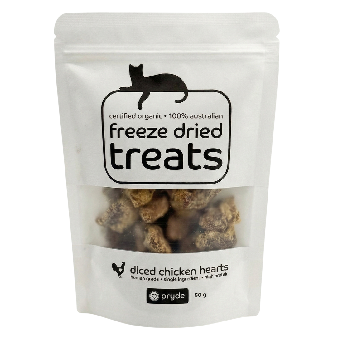 Freeze Dried Chicken Hearts (50g)