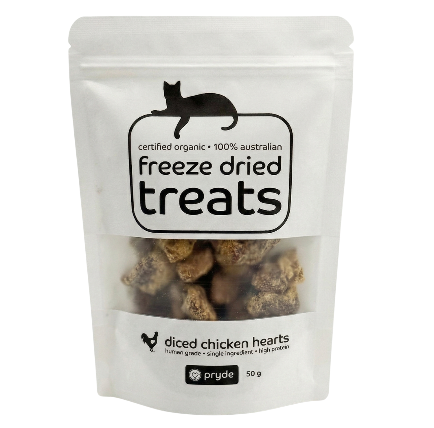 Freeze Dried Chicken Hearts (50g)