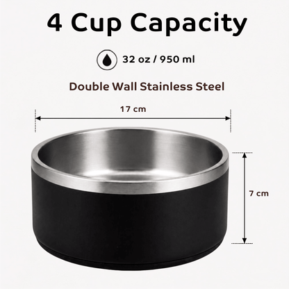 Stainless Steel Dog Bowl (950ml/32oz) - Pryde Pets