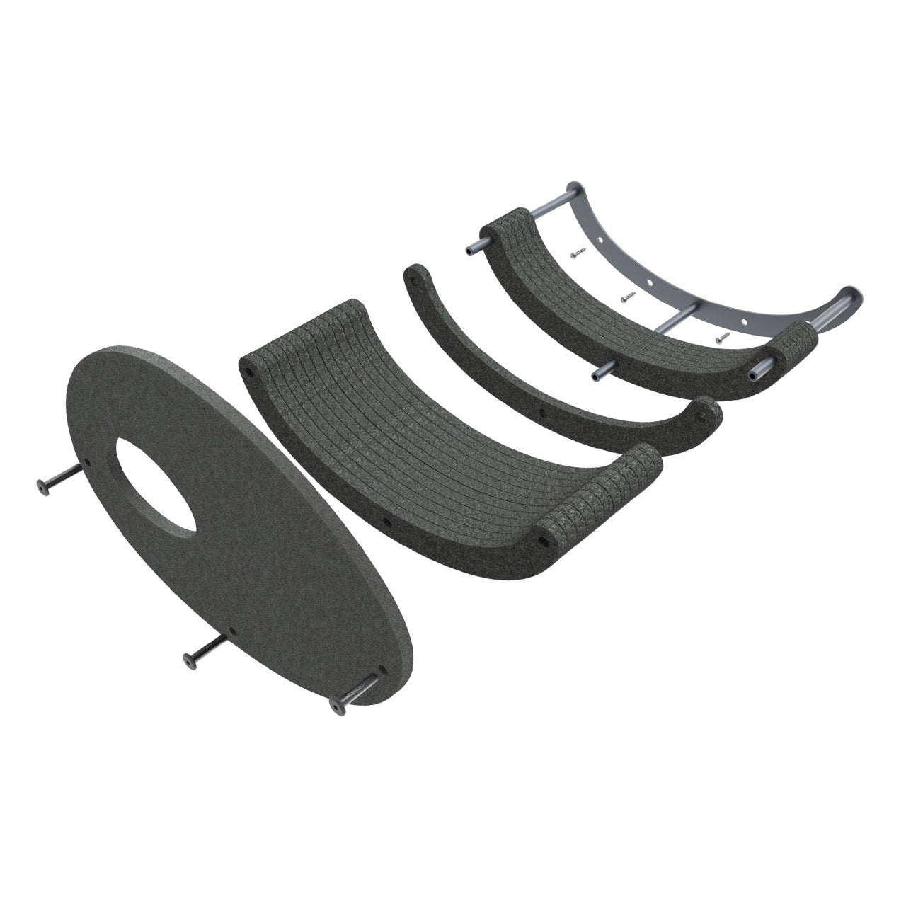 Curved Charcoal Cat Climber with Facade - Pryde Pets | prydepets.com.au