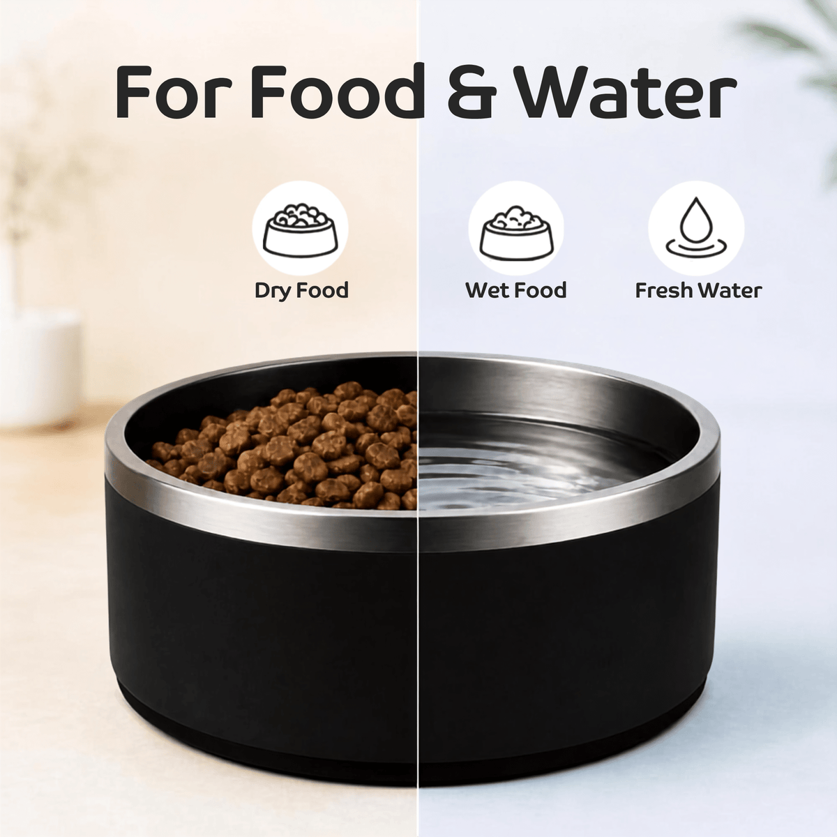 Stainless Steel Dog Bowl (1900ml/64oz) - Pryde Pets