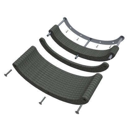 Curved Charcoal - Individual Cat Climber Shelf - Pryde Pets | prydepets.com.au