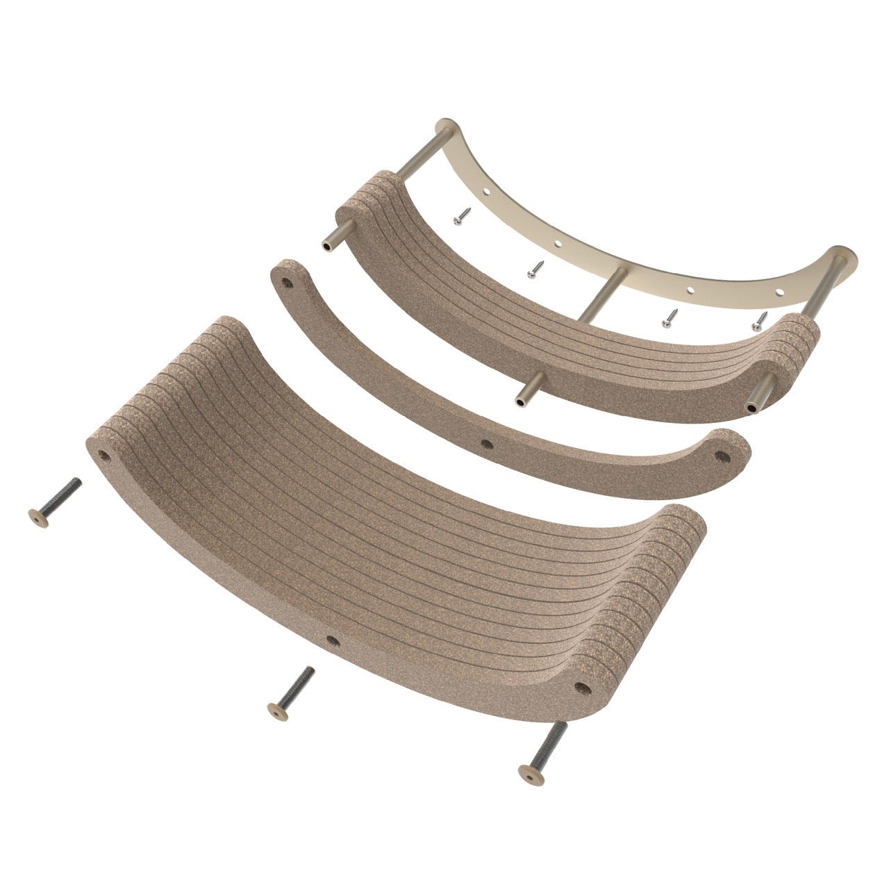 Curved Oatmeal - Individual Cat Climber Shelf - Pryde Pets | prydepets.com.au