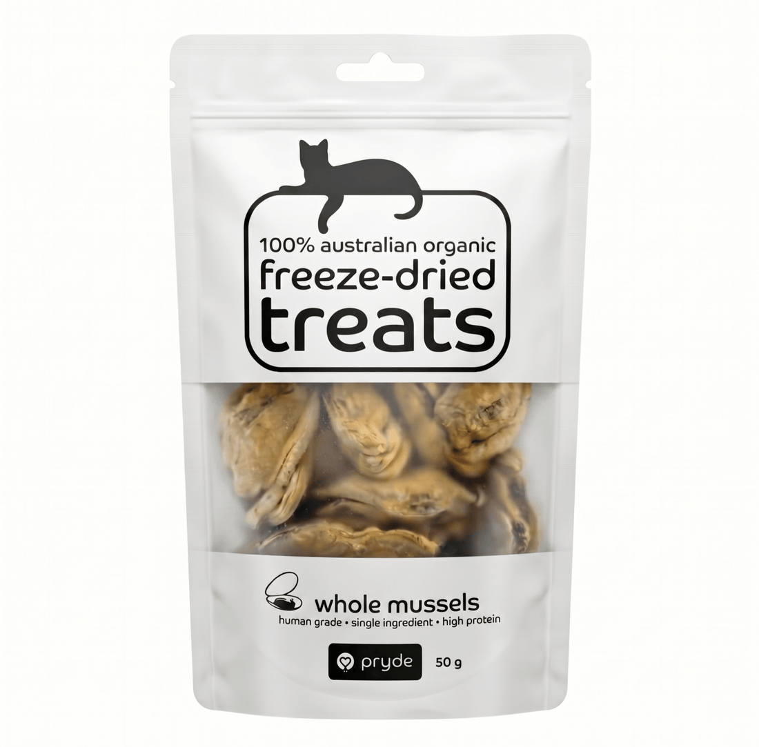 Freeze Dried Cat Treats - Whole Mussels (50g) - Pryde Pets