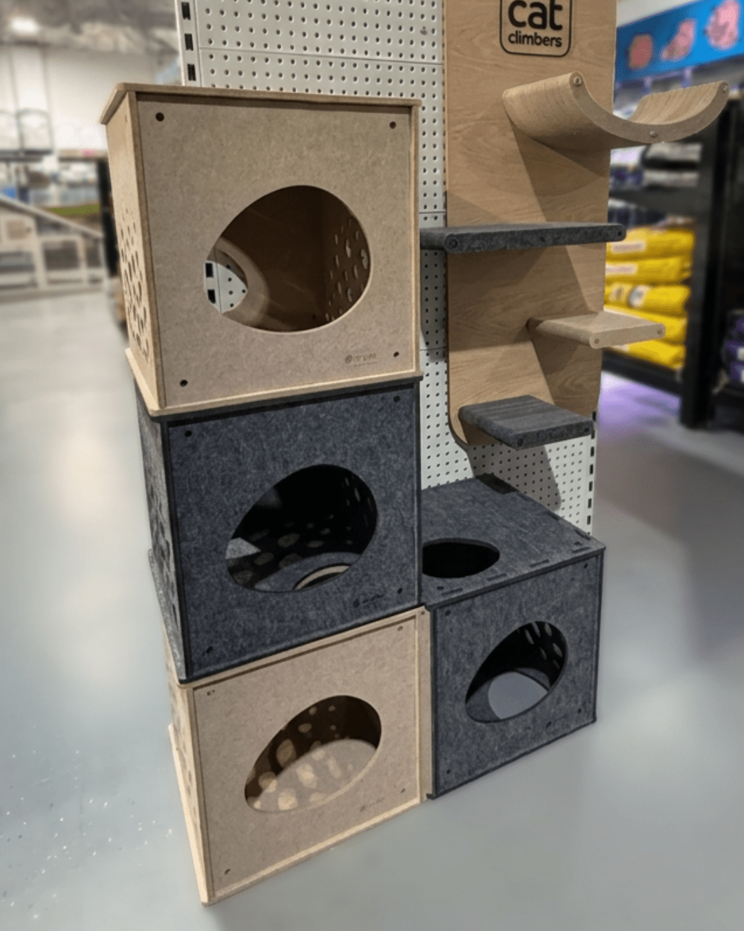 Modular Cat Cube (Charcoal) - Pryde Pets