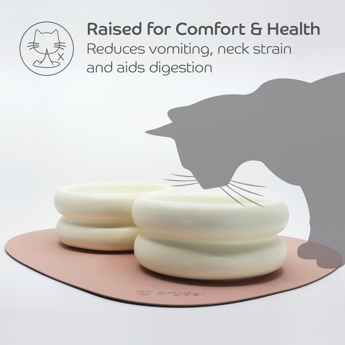 Ceramic Dining Bowl - Elevated - Pryde Pets